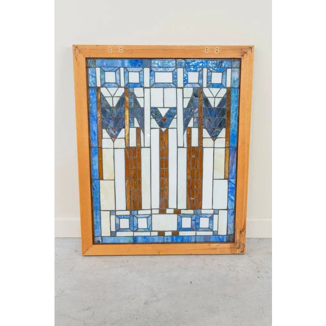 Modernist Stained Glass Items, Set of 2 For Sale - Image 6 of 7