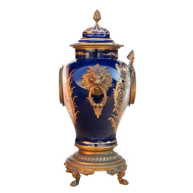 Antique French Sèvres Porcelain G. Poitevin Ormolu Japy Freres 8 Day Clock 1875 For Sale - Image 12 of 18