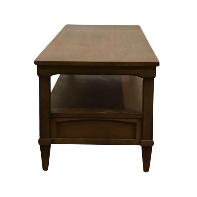 Hickory Manufacturing Banded Pecan Italian Neoclassical Tuscan Style 60" Accent Coffee Table For Sale - Image 10 of 10