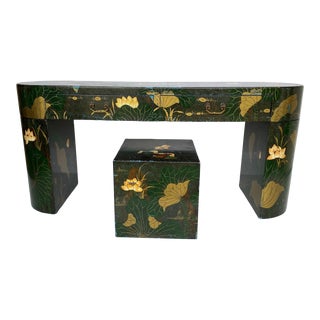 Art Deco Style Vanity & Stool For Sale