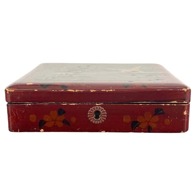 Japanese Lacquered Box, 1880 For Sale