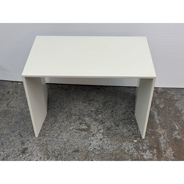 Custom Design White Lacquered Side Table For Sale - Image 11 of 12