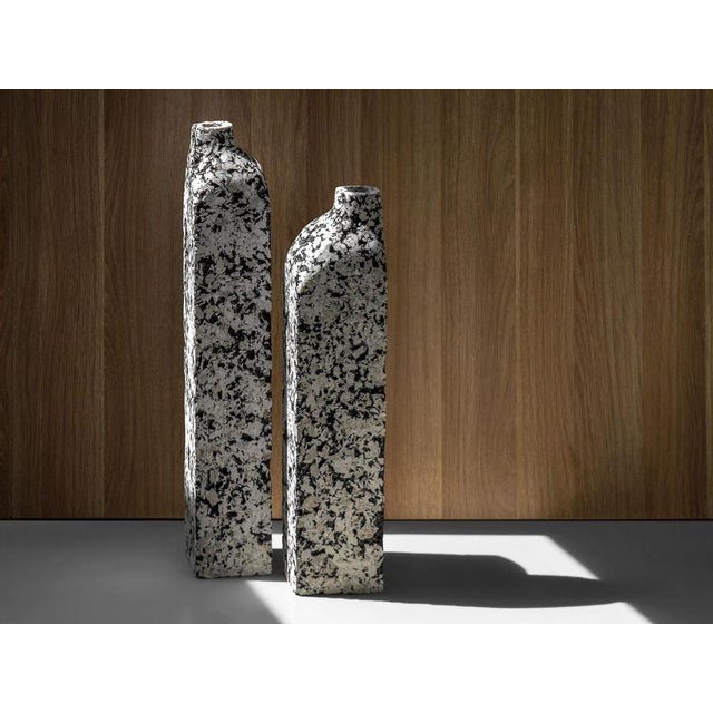Not Yet Made - Made To Order Block White Vases by Donatas Zukauskas, Set of 2 For Sale - Image 5 of 7