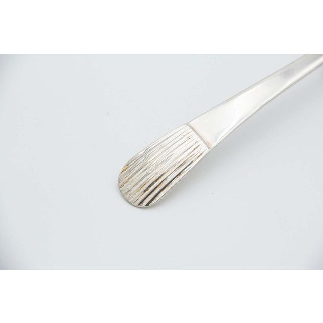 Silver Soup Ladle with Reliefs on the Handle, in Good conditions.