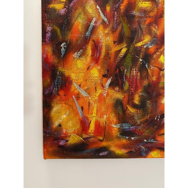 Jon Atac, Expression 3, 1989, Large Oil on Canvas For Sale - Image 3 of 9