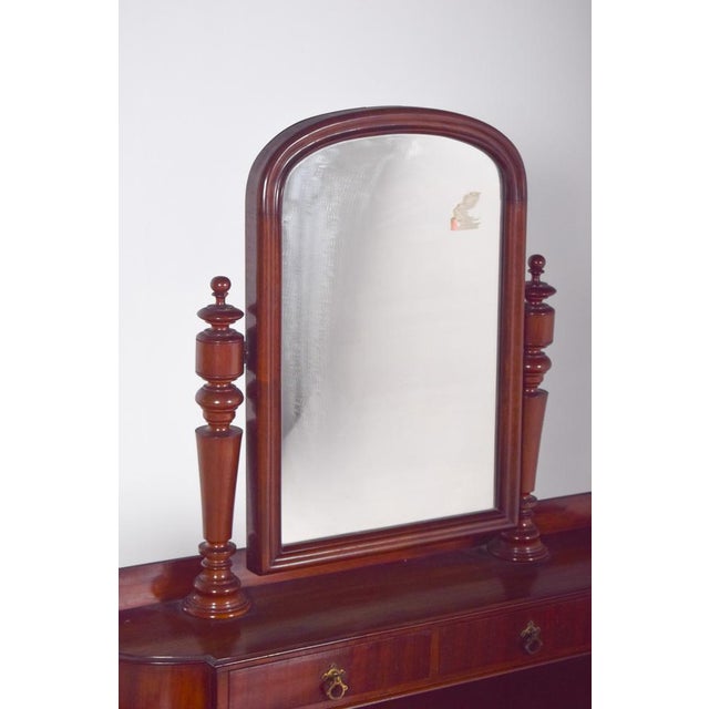 19th Century Mahogany English Dressing Table, 1890s For Sale - Image 3 of 11