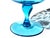 Blue 1960s Empoli Blue Stemmed Optic Glass Vase For Sale - Image 8 of 9