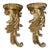 Pair of Ornate Gilt Acanthus Leaf Wall Sconces / Candle Shelves For Sale