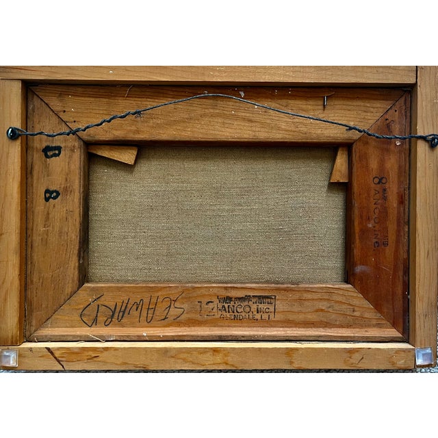 1950's Framed Original Oil Landscape-Nemours, France-Signed For Sale - Image 4 of 7