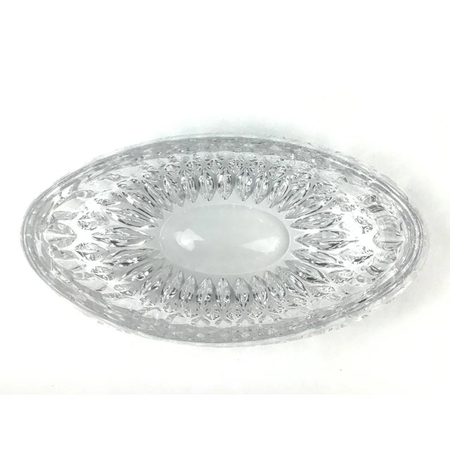 Glass Clear Crystal Carved Vessel/Bowl for Plants, Flowers or Fruit For Sale - Image 7 of 13