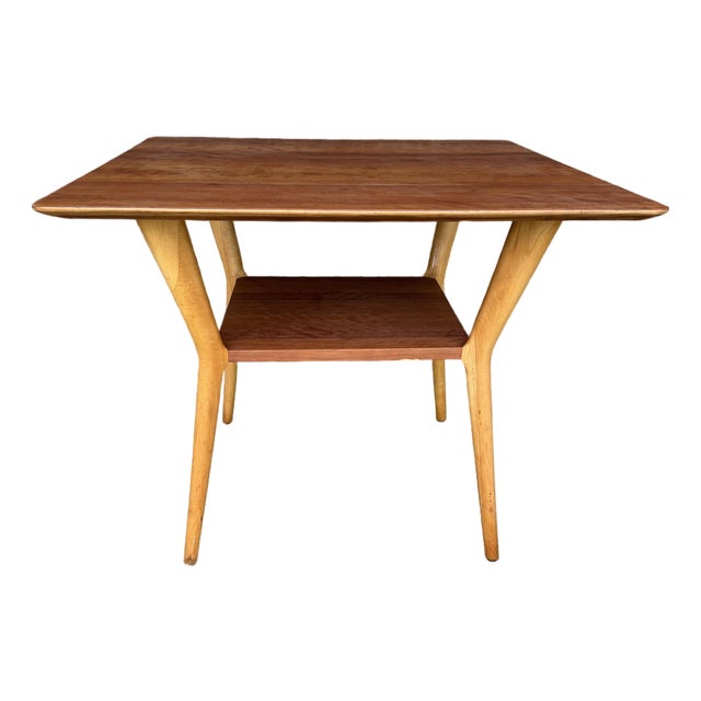 Singer and Sons Mid-Century Modern 2 Tier Boomerang Leg Table For Sale
