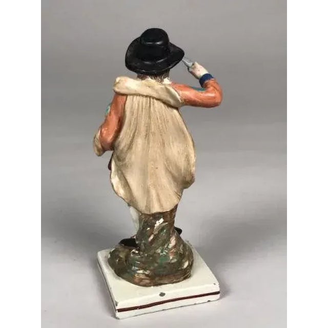 Early 19th Century Early 19th Century English Staffordshire Pearlware Figure of an Actor For Sale - Image 5 of 11