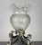 Antique Pewter Angel Lamp with Pleated Glass For Sale - Image 9 of 18