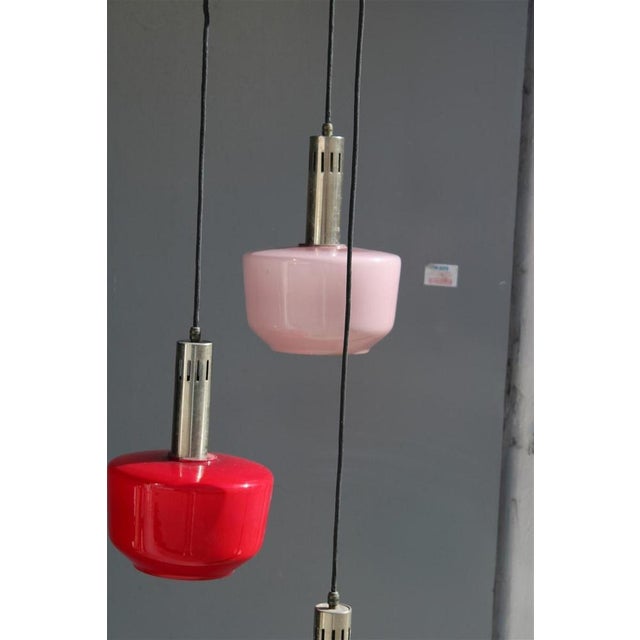Italian Multicolor Suspension Light from Vistosi, 1950s For Sale - Image 14 of 17