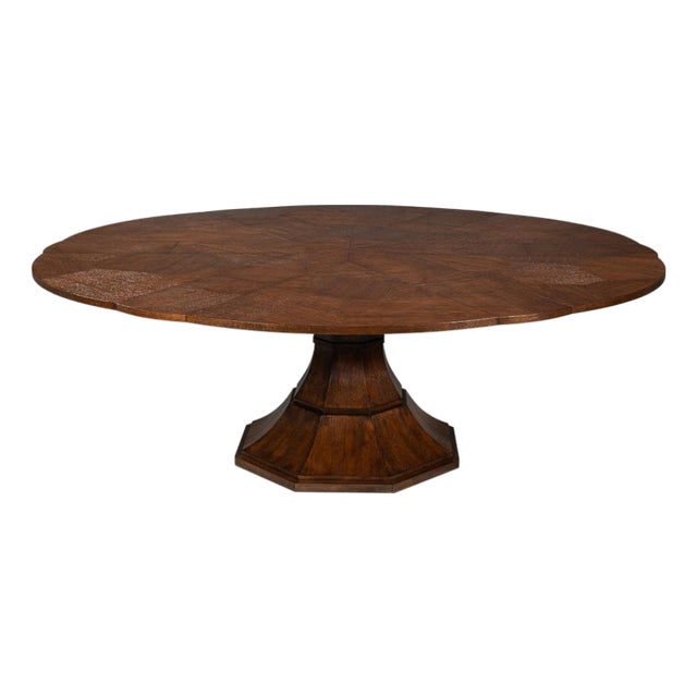 Warm Brown Oak Expanding Dining Table - 85 1/2" For Sale