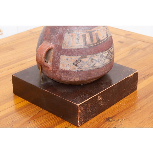 19th Century Rare Pre-Historic Painted Terracotta Vessel For Sale - Image 5 of 10