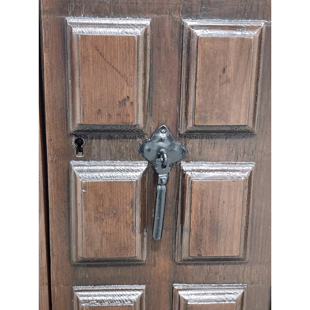 Antique Early 20th Century Spanish Baroque Catalan Carved Wood Credenza For Sale - Image 15 of 16