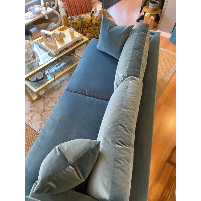 Wesley Hall Peretti Sofa in CBanks Lagoon Fabric Chairish