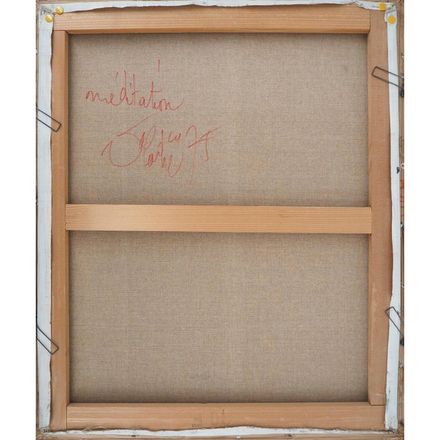 Jean-Baptiste Valadie, Meditation, The Young Girl with the Cup and Ball, 1975, Oil on Canvas For Sale - Image 10 of 11