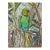 Green Parrot- Original Oil on Cradled Board by Julie Magardino For Sale