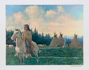 Rockwell Smith Lithograph - Chief Looking Glass