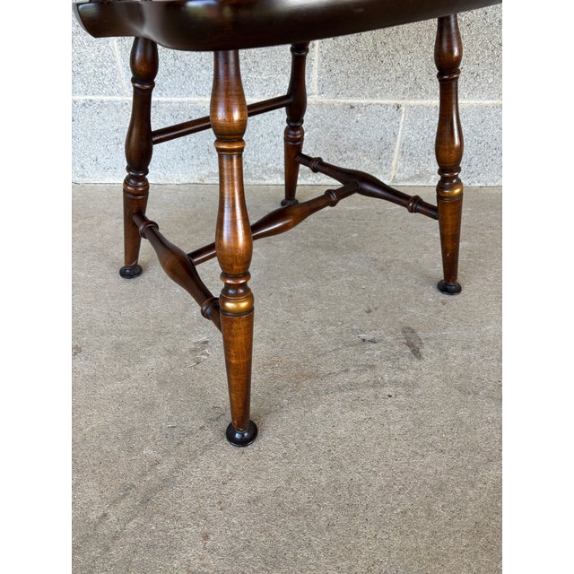 L. Hitchcock Harvest Brown Maple Fan Back Windsor Side Chairs - Set of 4 For Sale - Image 9 of 11