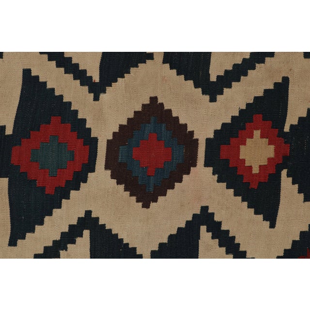 1950s Twin Vintage Persian Kilim Runner Rugs With Geometric Patterns, From Rug & Kilim For Sale - Image 5 of 7