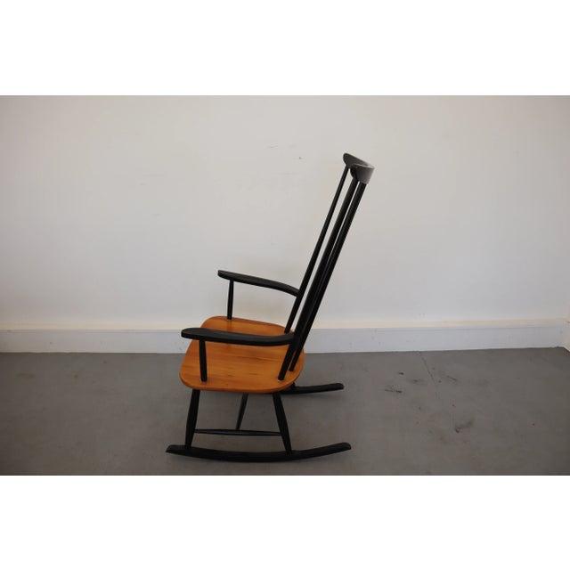 Black Mid-Century Rocking Chair by Ilmari Tapiovaara, 1960s For Sale - Image 8 of 14