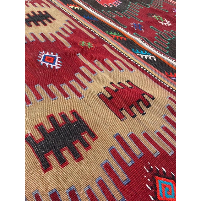 1940s Vintage Caucasian Turkish Rug For Sale - Image 5 of 10