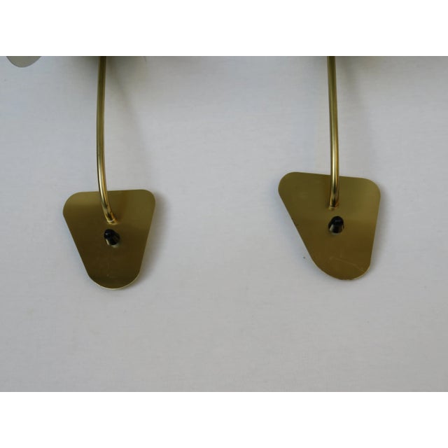 Italian Brass, Black Lacquered Aluminum and Glass Bead Sconces, 1950s, Set of 2 For Sale - Image 17 of 18