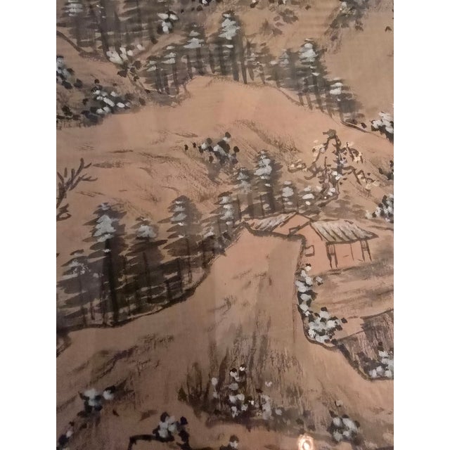 Antique Asian Signed Double Red Seal Watercolor Painting For Sale - Image 16 of 16