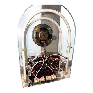 Dapy Paris Transparent Neon Radio Sculpture – Acrylic Design Object, France, C. 1989 For Sale