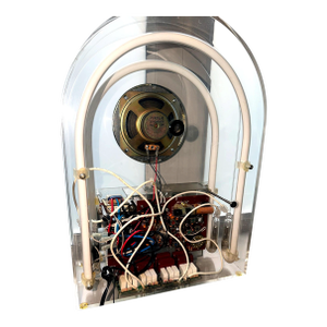 Dapy Paris Transparent Neon Radio Sculpture – Acrylic Design Object, France, C. 1989