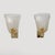 Gold Art Deco Style Brass and Pulegoso Murano Glass Sconces by Barovier & Toso, 1990, Set of 2 For Sale - Image 8 of 8