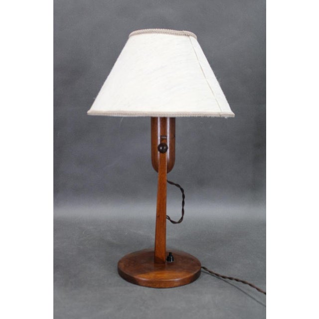 1960s Vintage Oak Table Lamp, 1960s For Sale - Image 5 of 18