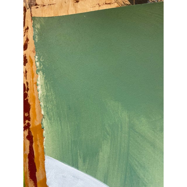 2026 " Cupola" Abstract Minimalist Painting on Paper Unframed by Artist r.k. Red For Sale - Image 4 of 4