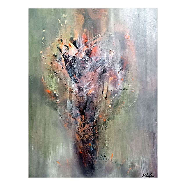 Ovidiu Kloska, Floral Singularity, 1977, Acrylic on Canvas For Sale