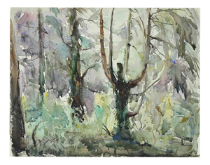 Carlo Ravagnan, Wood in Alsace, 1963, Watercolor on Paper