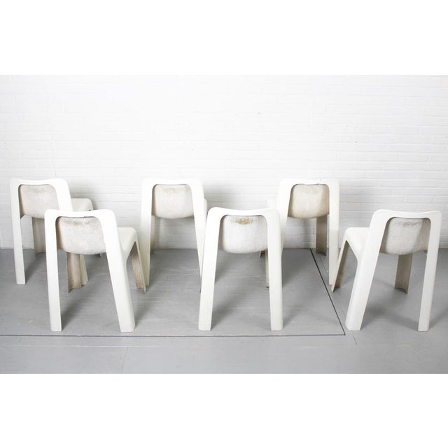 1970s Fiberglass Ozoo 700 Dining Chairs attributed to Marc Berthier for Roche Bobois, 1970s, Set of 6 For Sale - Image 5 of 17