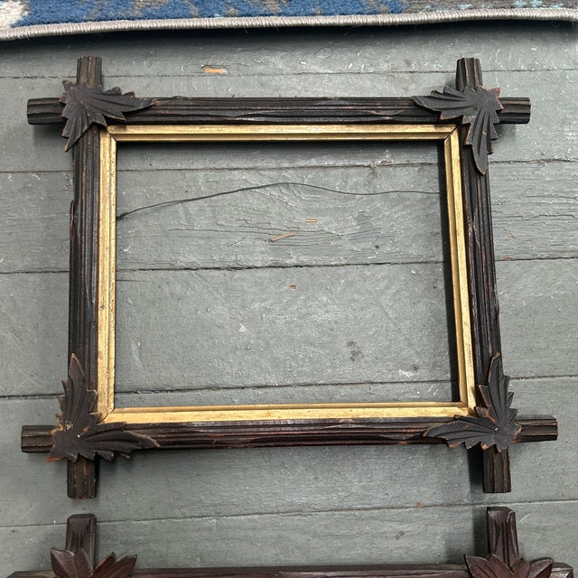 Set of two 19th century aesthetic wood frames. Each fit 8x10 / measure 13x15 and 12.5x14.5 overall. Check out my shop...
