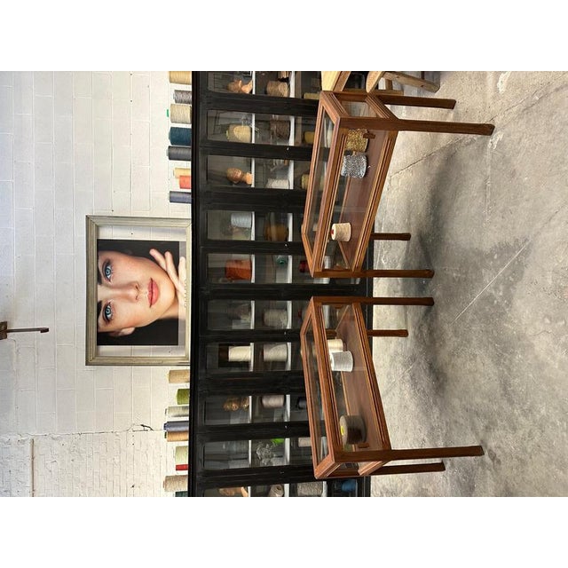 Mahogany Art Deco Display Cabinets with Sliding Doors, 1960s, Set of 2 For Sale - Image 9 of 14