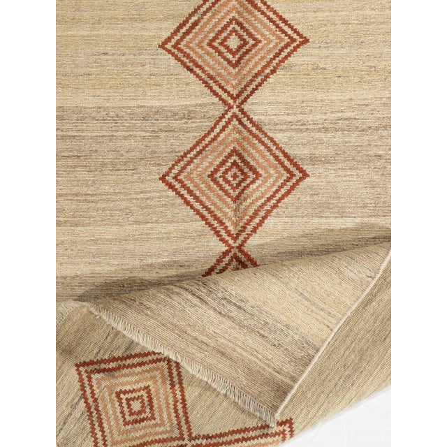 Late 20th Century Hand-Knotted Sumak-Style Rug 5'0" X 8'2" For Sale - Image 4 of 4