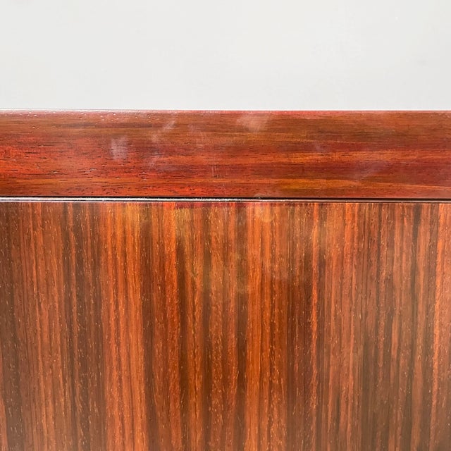 Italian Modern Bedside Tables in Dark Wood, 1970s, Set of 2 For Sale - Image 13 of 16