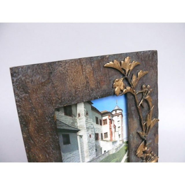 Art Nouveau Bronze Picture Frame by M. Paris, 1890s For Sale - Image 10 of 18