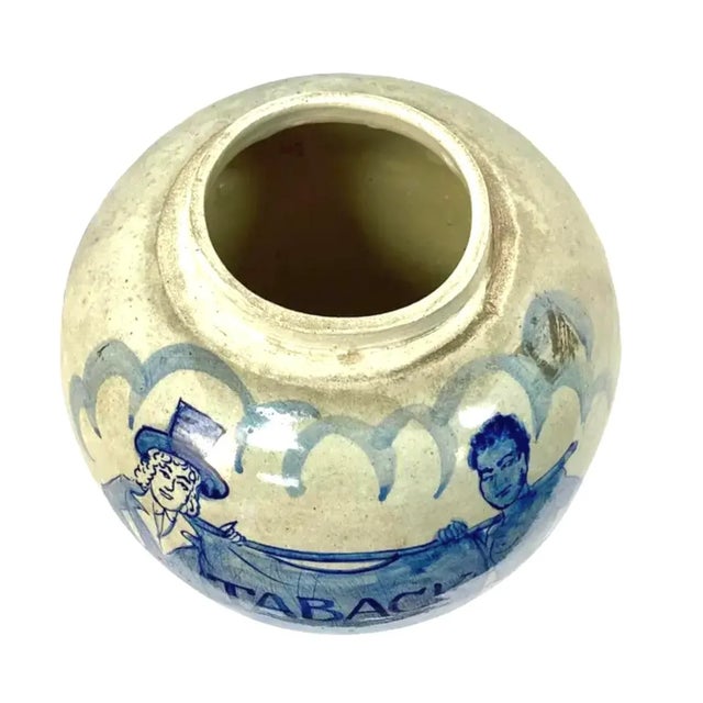 Folk Art 19th Century Dutch Delft Tobacco Jar For Sale - Image 3 of 6