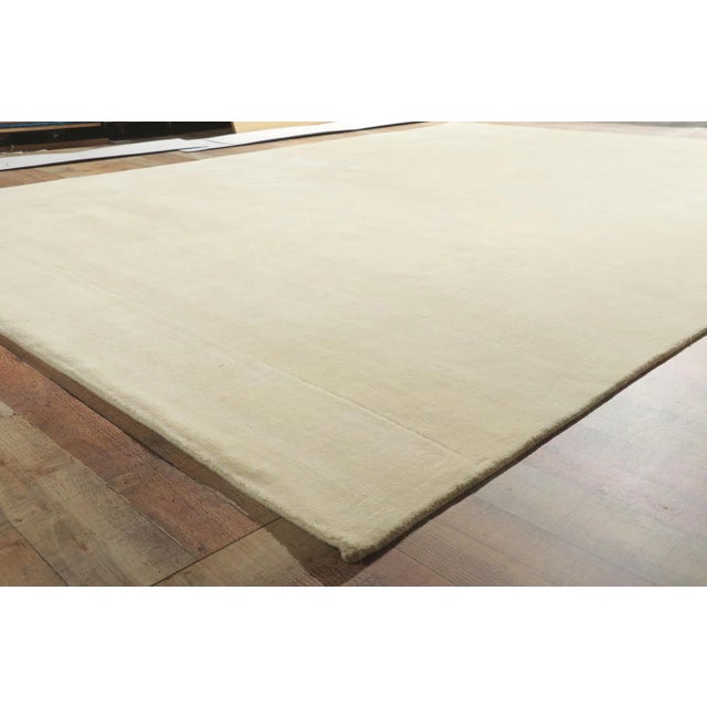 Textile Contemporary Ivory Rug With Luxe Minimalist Style - 08'11 X 11'11 For Sale - Image 7 of 9