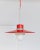 Danish Ceiling Light in Red Metal and Glass by Ettore Sottsass, 1960s For Sale - Image 10 of 11
