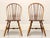 English Hale Mid 20th Century Solid Oak Windsor Dining Side Chairs - Pair A For Sale - Image 3 of 11