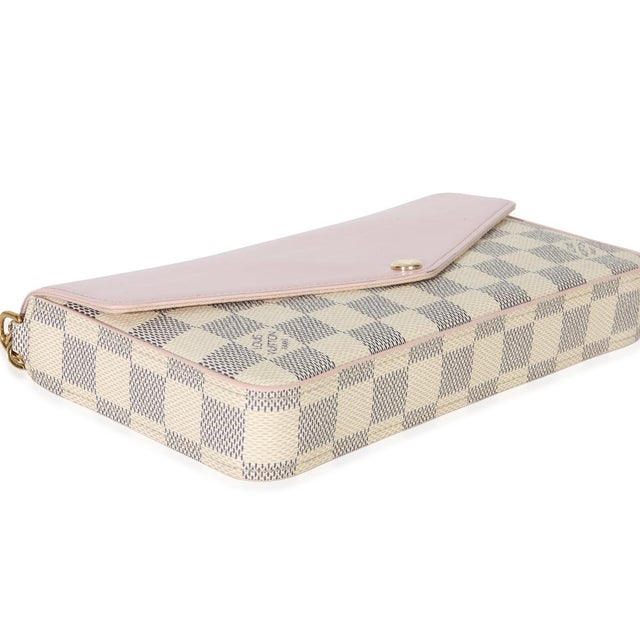 Rose Damier Azur Felicie Pochette For Sale In New York - Image 6 of 8