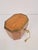 Brown Antique Octagonal Wood and Brass Tea Caddy Box, 1960s For Sale - Image 8 of 9